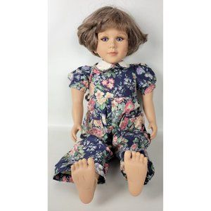 My Twinn Doll Short Blonde Hair‎ Purple Violet Eyes Floral Outfit 1997 Head 2001